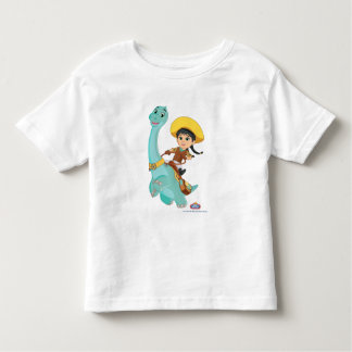 Min & Clover | Happy Cowgirl & Brontosaurus Ride Toddler T-shirt