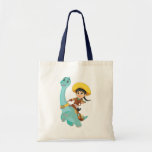 Min &amp; Clover | Happy Cowgirl &amp; Brontosaurus Ride Tote Bag