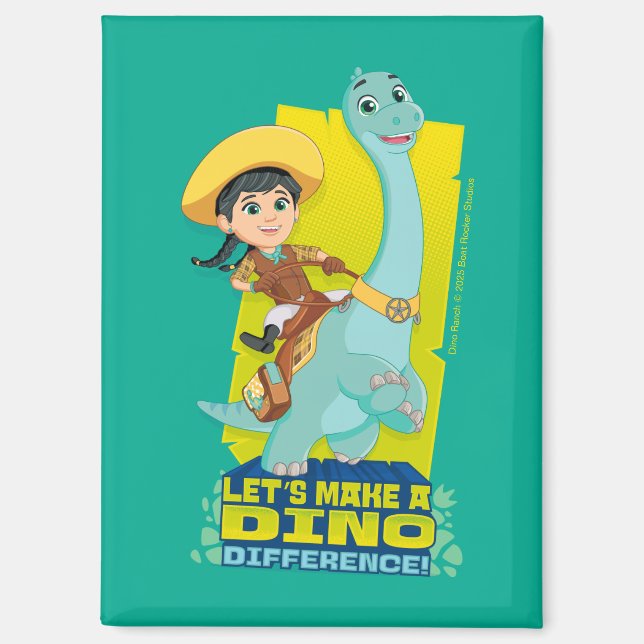 Min & Clover | Making a Dino Difference Magnet (Front)