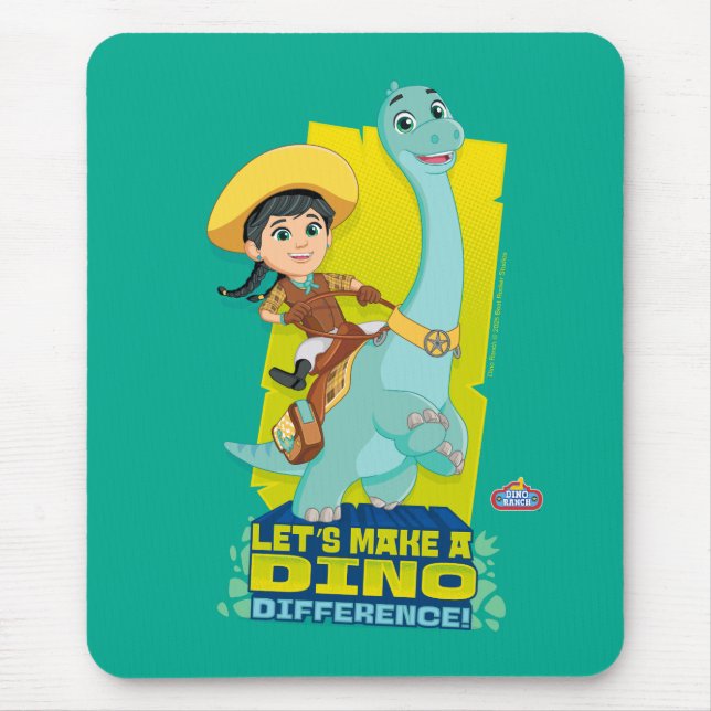 Min & Clover | Making a Dino Difference Mouse Pad (Front)