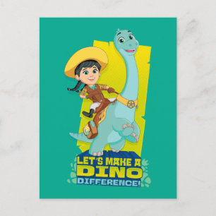 Min & Clover Making a Dino Difference Postcard