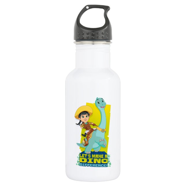 Min & Clover | Making a Dino Difference Stainless Steel Water Bottle (Front)