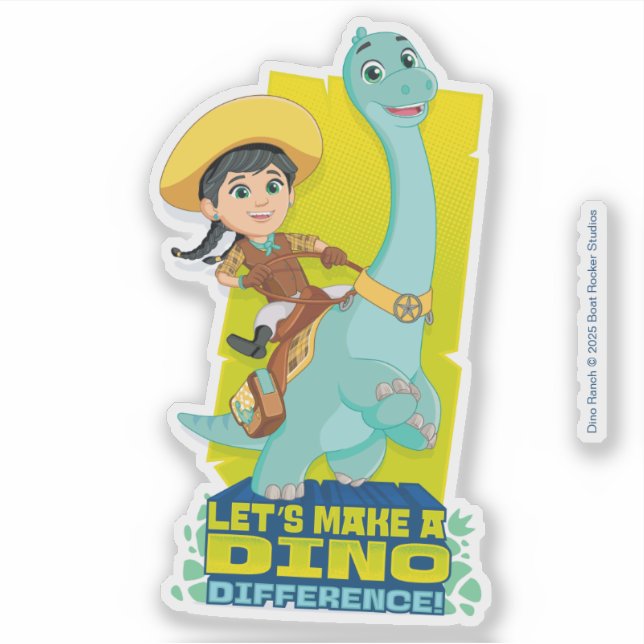 Min & Clover | Making a Dino Difference Sticker (Front)