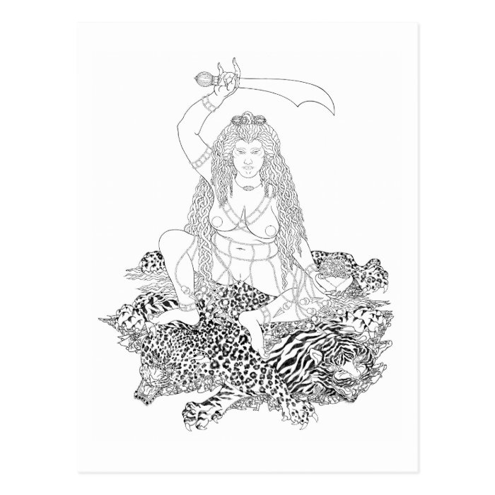 Min’gyür Pema Wangmo Line Drawing [postcard]