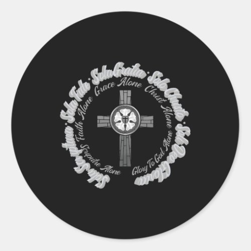 Min Luther Reformation 5 Solas For Protestant Chri Classic Round Sticker