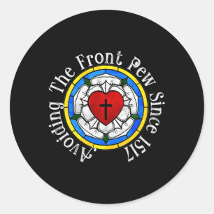 Min Luther Rose 1517 For Lutheran Youth Classic Round Sticker