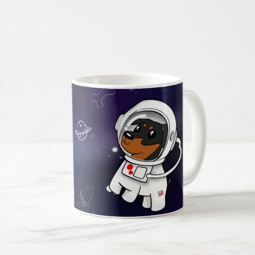 Min Pin Astronaut in Space Coffee Mug