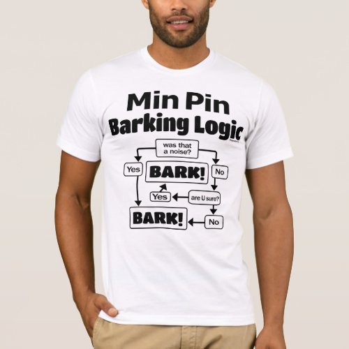 Min Pin Barking Logic T_Shirt