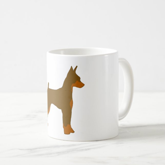 min pin chocolate and rust silo coffee mug (Front Right)