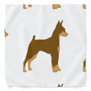 min pin chocolate and tan silo bandana