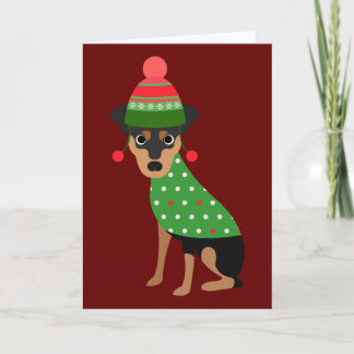 Min Pin Christmas Card