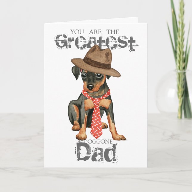 Min Pin Dad Card (Front)
