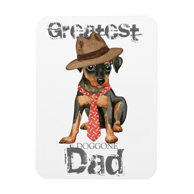 Min Pin Dad Magnet (Vertical)