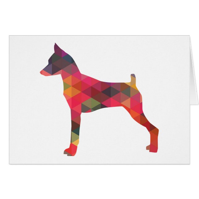 Min Pin Geometric Pattern Silhouette Card (Front Horizontal)