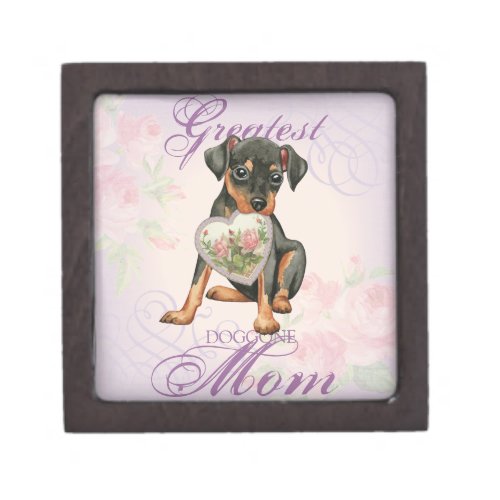 Min Pin Heart Mom Keepsake Box