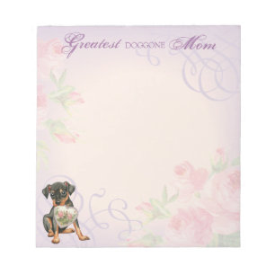 Min Pin Heart Mom Notepad