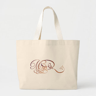 Min Pin in elegant script Large Tote Bag