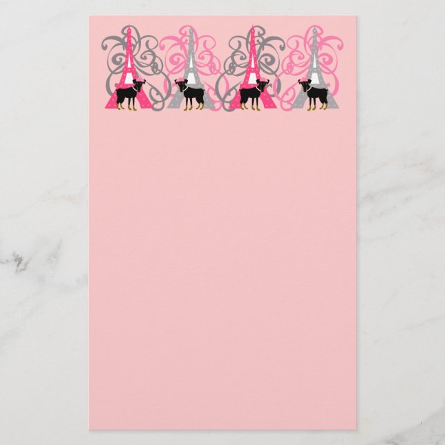 Min Pin in Paris Stationery (Front)