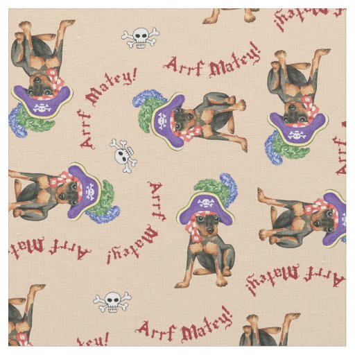 Min Pin Pirate Fabric