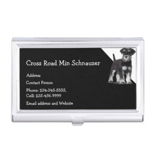 Min Schnauzer Dog Pet Animal Business Card Case