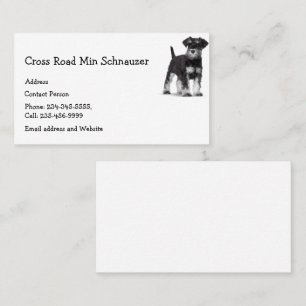 Min Schnauzer Dog Pet Animal Business Card Magnet