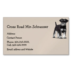 Min Schnauzer Dog Pet Animal  Business Card Magnet