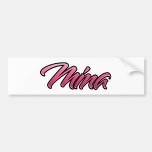 Mina faded pink Aufkleber Sticker