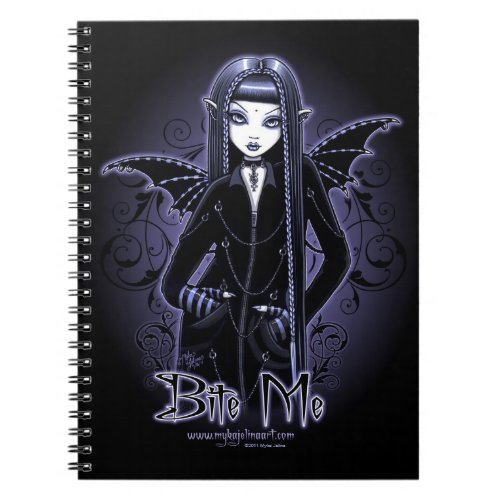 Mina Gothic Blue Bite Me Vampire Fae Notebook