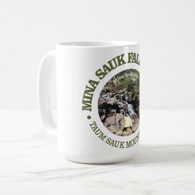 Mina Sauk Falls (rd) Coffee Mug (Front Left)