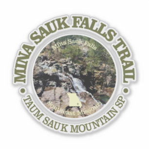 Mina Sauk Falls (rd) Sticker