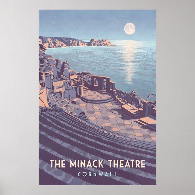 Minack Theatre Cornwall Travel Poster (Front)