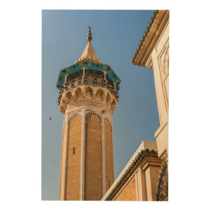 Minaret Of A Mosque Wood Wall Art