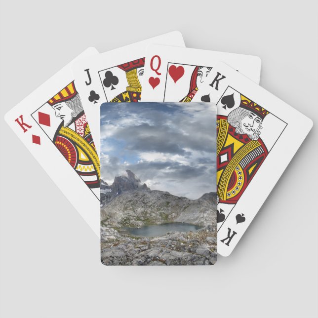 Minarets Panorama above Nydiver Lakes - Sierra Poker Cards (Back)