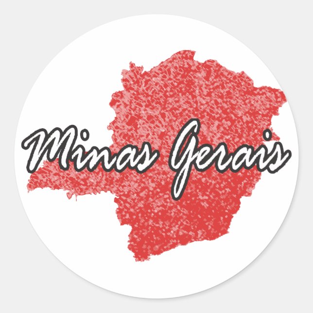 Minas Gerais Classic Round Sticker (Front)