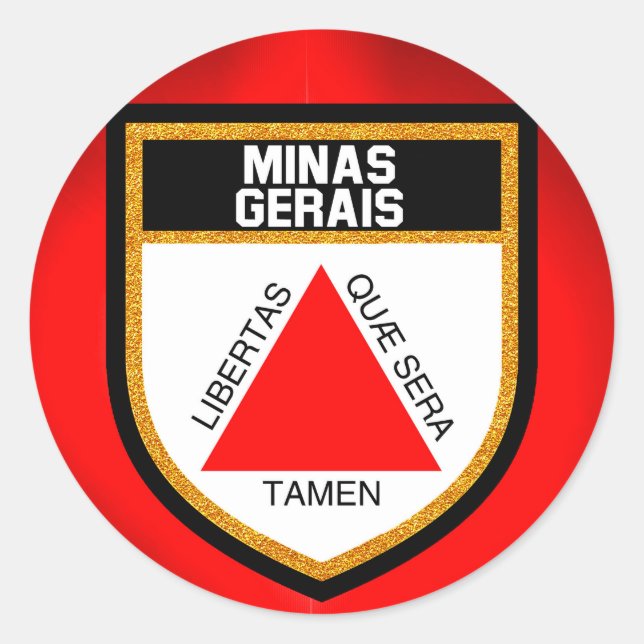 Minas Gerais Flag Classic Round Sticker (Front)