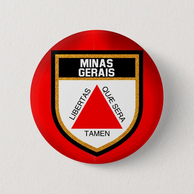 Minas Gerais Flag Pinback Button (Front)