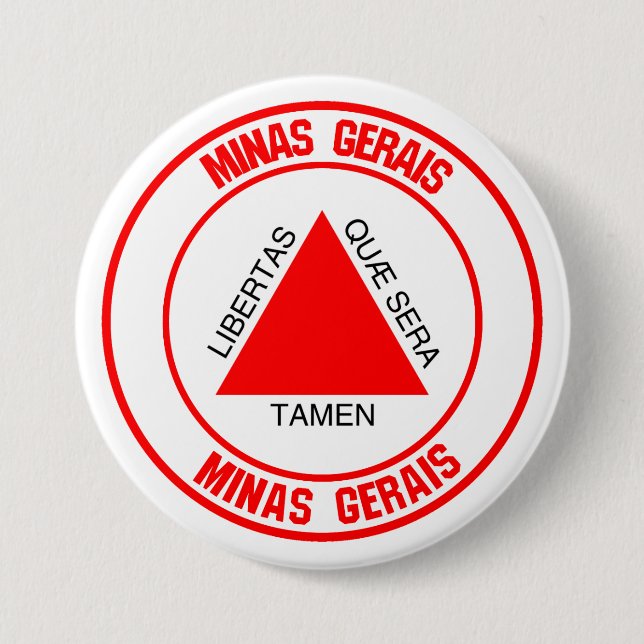 Minas Gerais Round Emblem Button (Front)