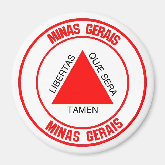 Minas Gerais Round Emblem Magnet (Front)