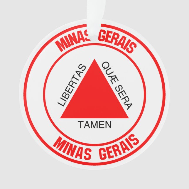 Minas Gerais Round Emblem Ornament (Front)