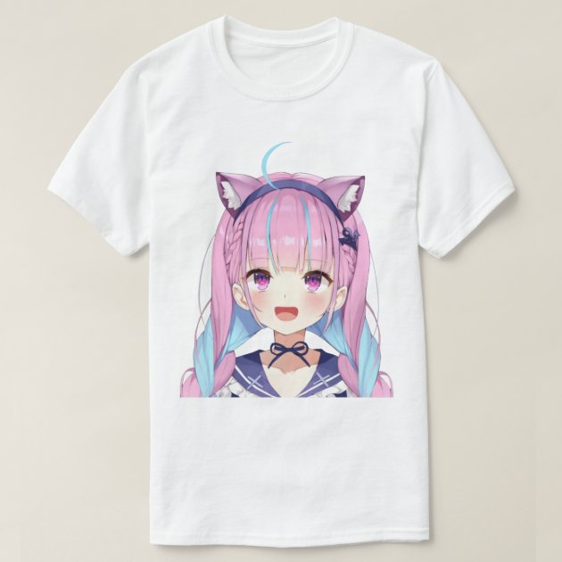 Minato Aqua neko - Hololive T-Shirt | Zazzle