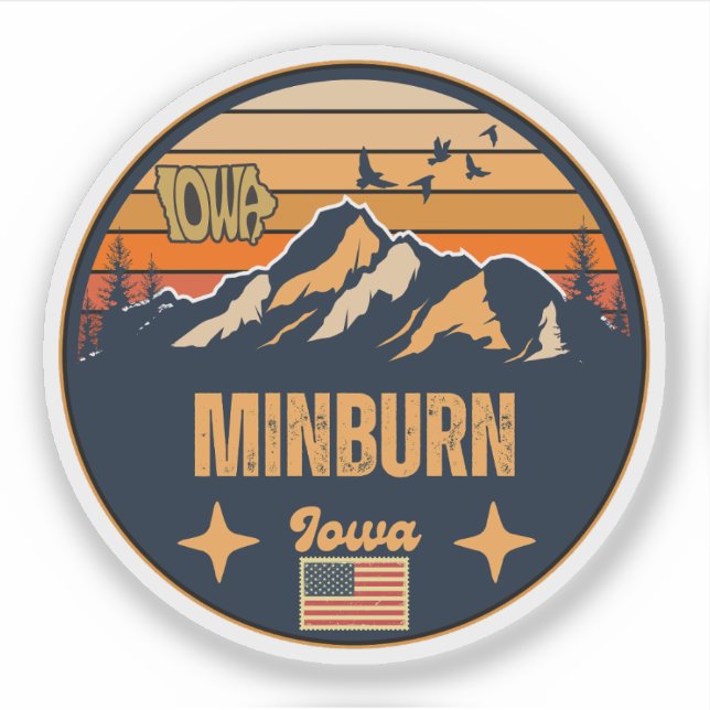Minburn, Iowa Sticker (Front)