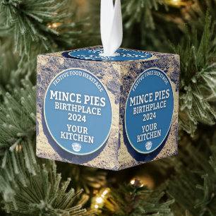 Mince Pie Birthplace - Your Kitchen Cube Ornament
