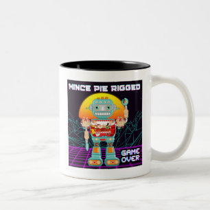 Mince Pie Rigged - Game Over Two-Tone Coffee Mug