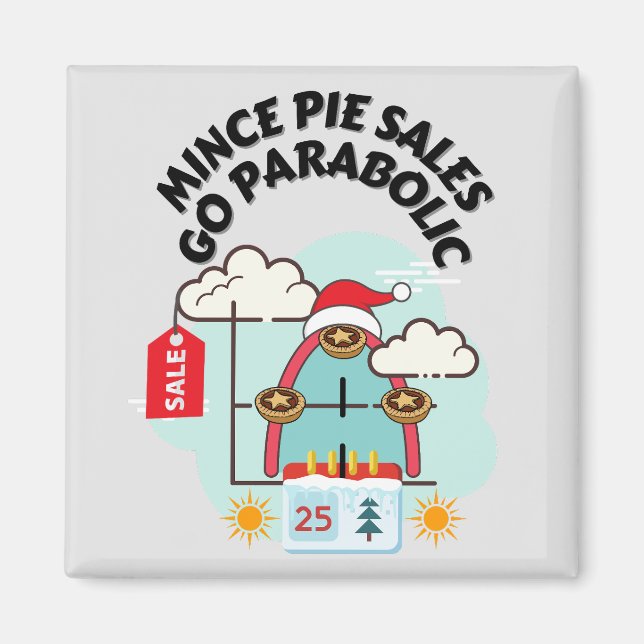 Mince Pie Sales Go Parabolic Magnet (Front)