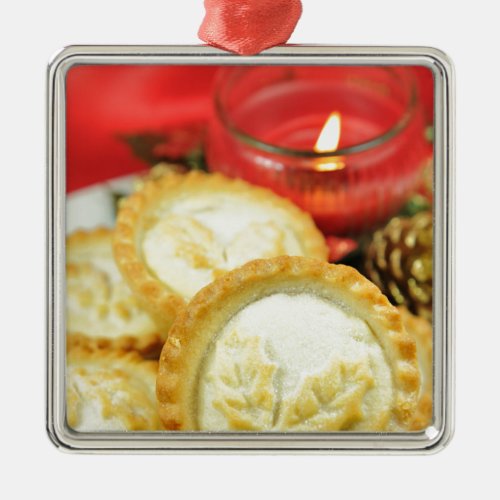 Mince pies for Christmas Metal Ornament