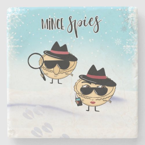 mince spies joke mince pies funny joke christmas stone coaster