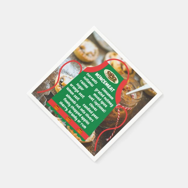 Mincemeat Ingredients Apron Napkins (Corner)
