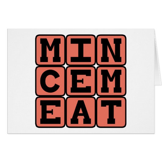Mincemeat, Type of Pie Cards (Front Horizontal)