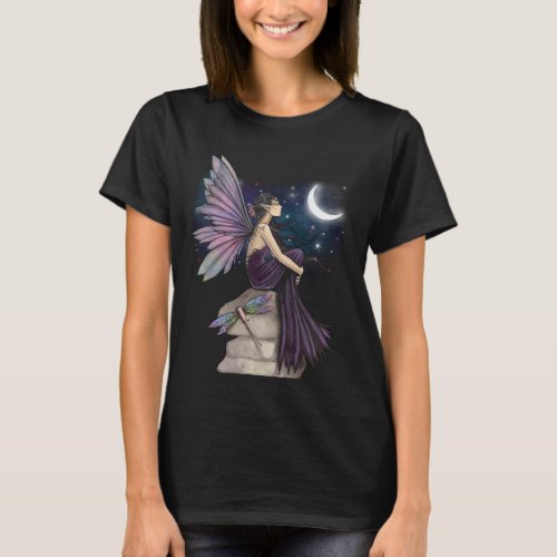 Mind Adrift Fairy with Dragonfly and Moon T-Shirt