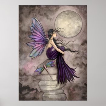 Mind Adrift Fantasy Fairy And Dragonfly Art Poster by robmolily at Zazzle